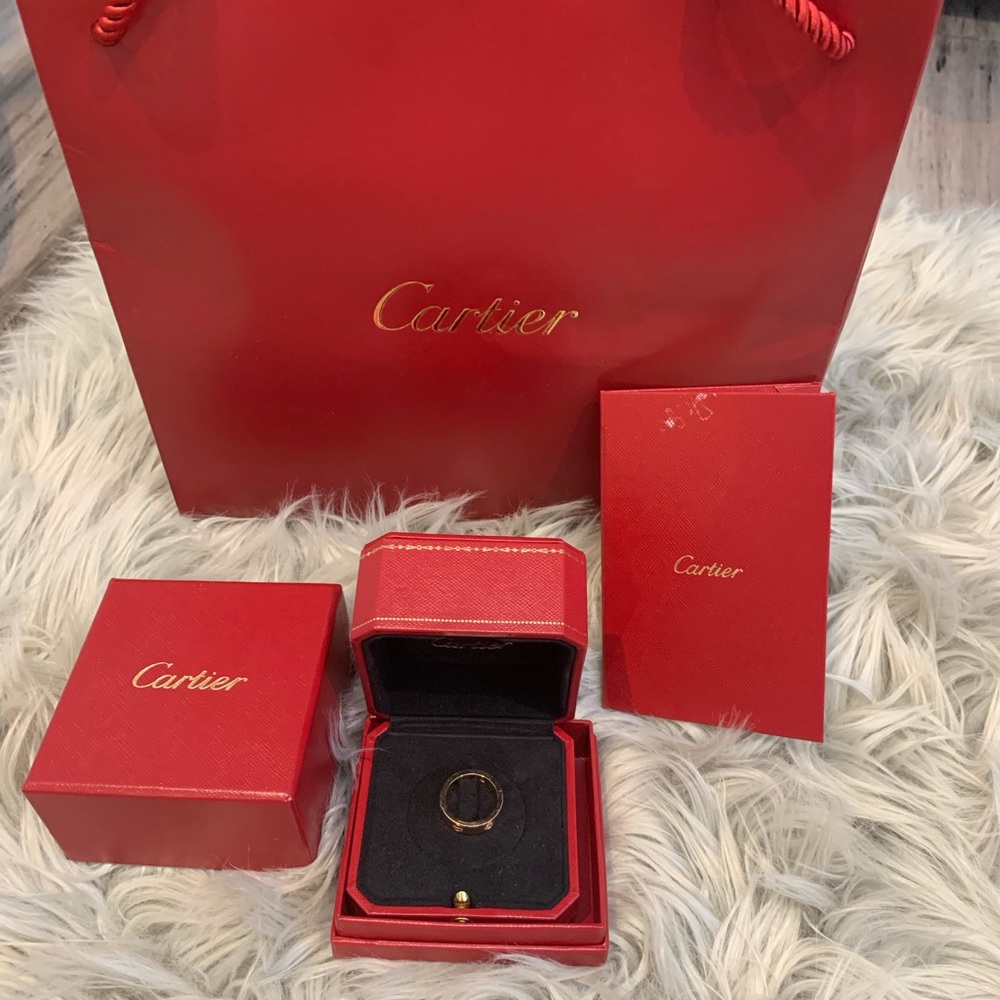 Cartier love ring with 3 diamonds